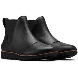 Sorel Women's Harlow Chelsea Rain Boot — Waterproof Leather Ankle Booties